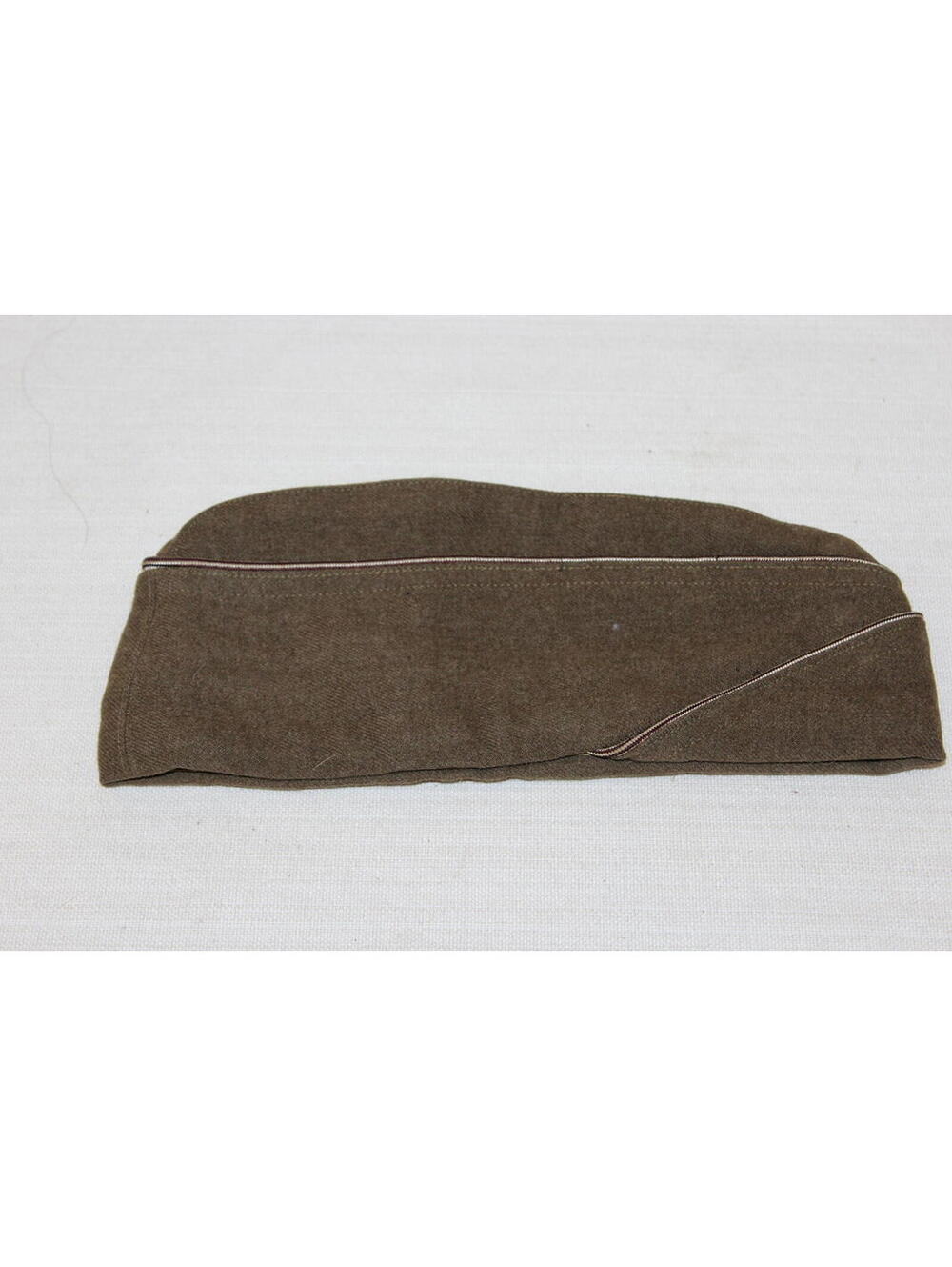 Vintage WWII U.S. Army OD Brown Garrison Overseas Cap Size 7 Kansas City Cap